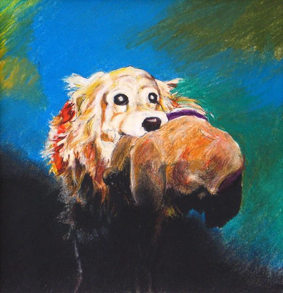 Drawing "Buttercup of the Netherworld", Pastel on paper, 8"x8", 2011