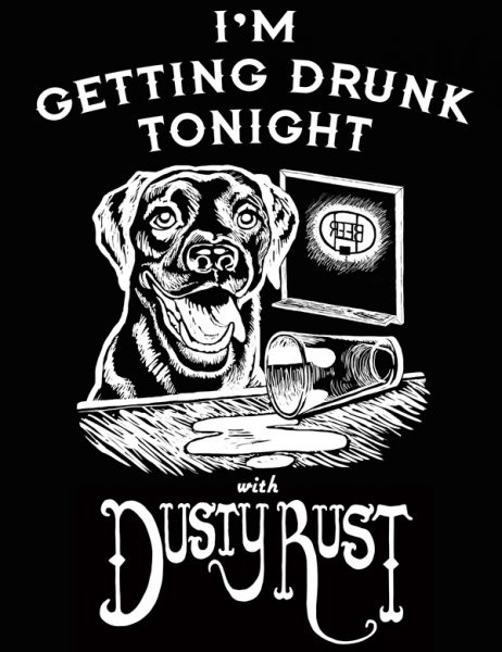 Dusty Rust T-shirt design "I'm Getting Drunk Tonight"